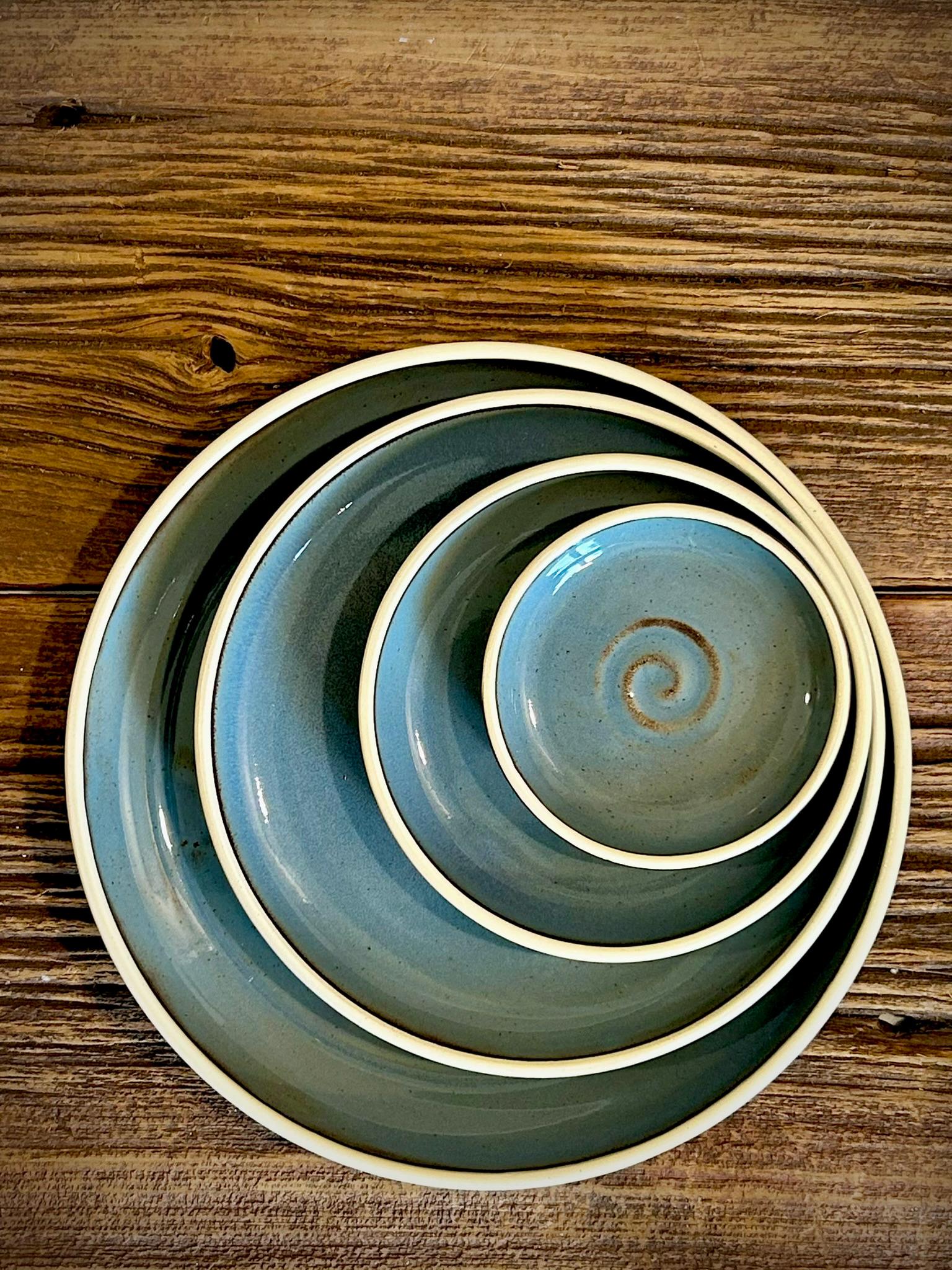 Handmade Ceramic Dinner Plates | Riverdrift Artisan Stoneware Dinnerware | Pottery Appetizer, Salad, Lunch & Dinner Plate | Choose Your Size