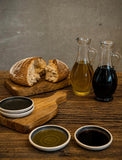 Handmade Ceramic Prep Plate Set | Blackstone Stoneware Artisan Condiment Plates | Olive Oil Dipping Plates | Available in Sets of 4, 6 or 8