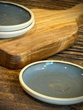Handmade Ceramic Prep Plate Set | Riverdrift Stoneware Artisan Condiment Plates | Olive Oil Dipping Plates | Available in Sets of 4, 6 or 8