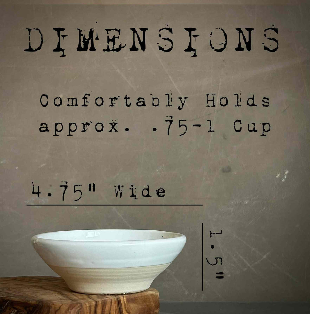 Handmade Ceramic Prep Bowl | White Dove Stoneware Mini Bowl | Pottery Pinch Bowl | Olive Oil Dipping Bowl | Condiment & Snack Bowl | Mezze