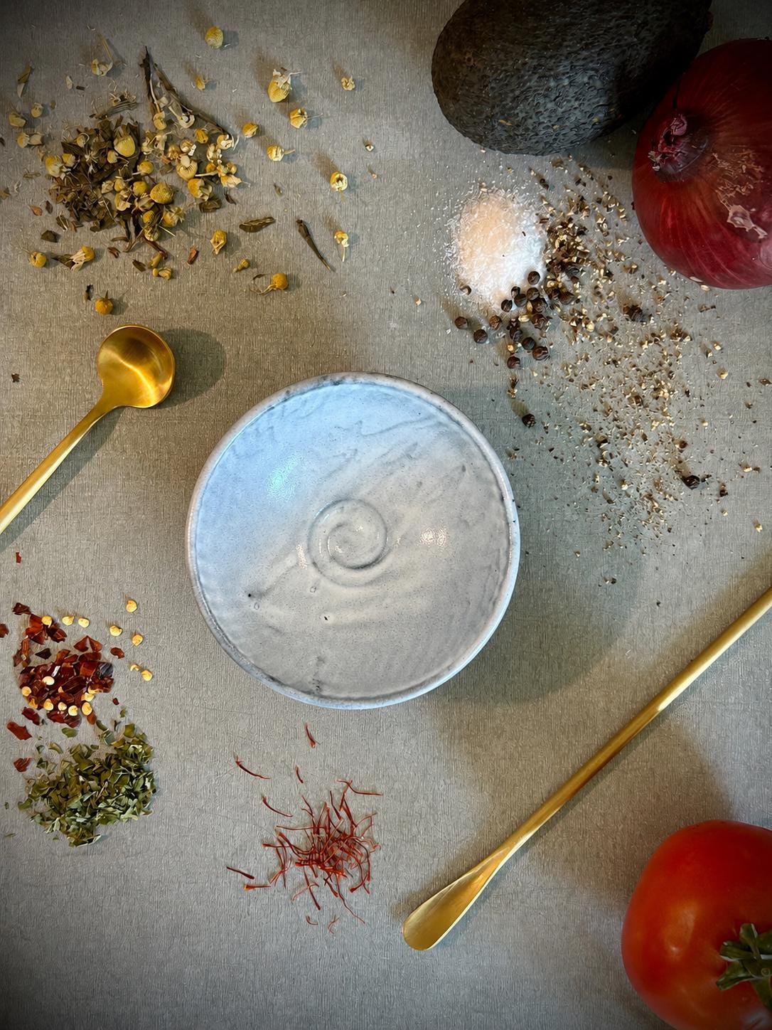 Handmade Ceramic Prep Bowl | Linen Gray Stoneware Mini Bowl | Pottery Pinch Bowl | Olive Oil Dipping Bowl | Condiment & Snack Bowl | Mezze