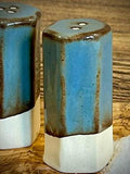Handmade Ceramic Salt & Pepper Shaker Set | Riverdrift Artisan Stoneware Salt and Pepper Shakers | Modern Farmhouse | Pottery Kitchen Gift