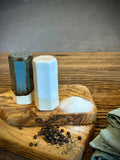 Handmade Ceramic Salt & Pepper Shaker Set | Riverdrift Artisan Stoneware Salt and Pepper Shakers | Modern Farmhouse | Pottery Kitchen Gift