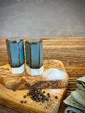 Handmade Ceramic Salt & Pepper Shaker Set | Riverdrift Artisan Stoneware Salt and Pepper Shakers | Modern Farmhouse | Pottery Kitchen Gift