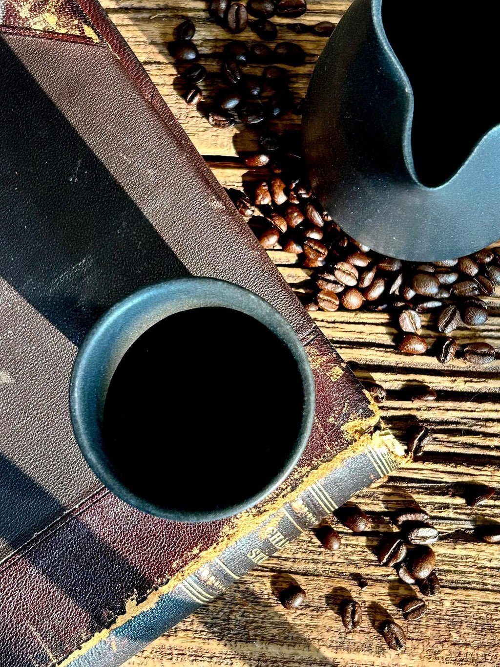 Handmade 4 oz Espresso Cup | Blackstone Tall Artisan Ceramic Demitasse | Stoneware Cortado Cup | Handmade Espresso Lover Gift