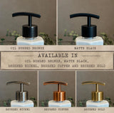 Replacement Pump for Stoneware Soap/ Lotion Dispensers | Brushed Nickel | Copper | Bronze | Gold | Black