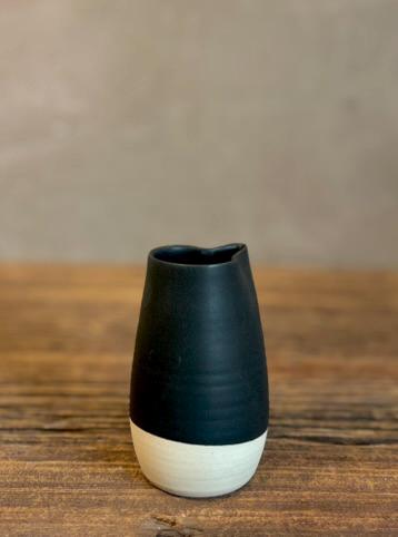 Handmade Ceramic Creamer Pitcher | Blackstone Artisan Stoneware Milk & Syrup Pitcher | Modern Pottery Creamer | Coffee Bar Decor