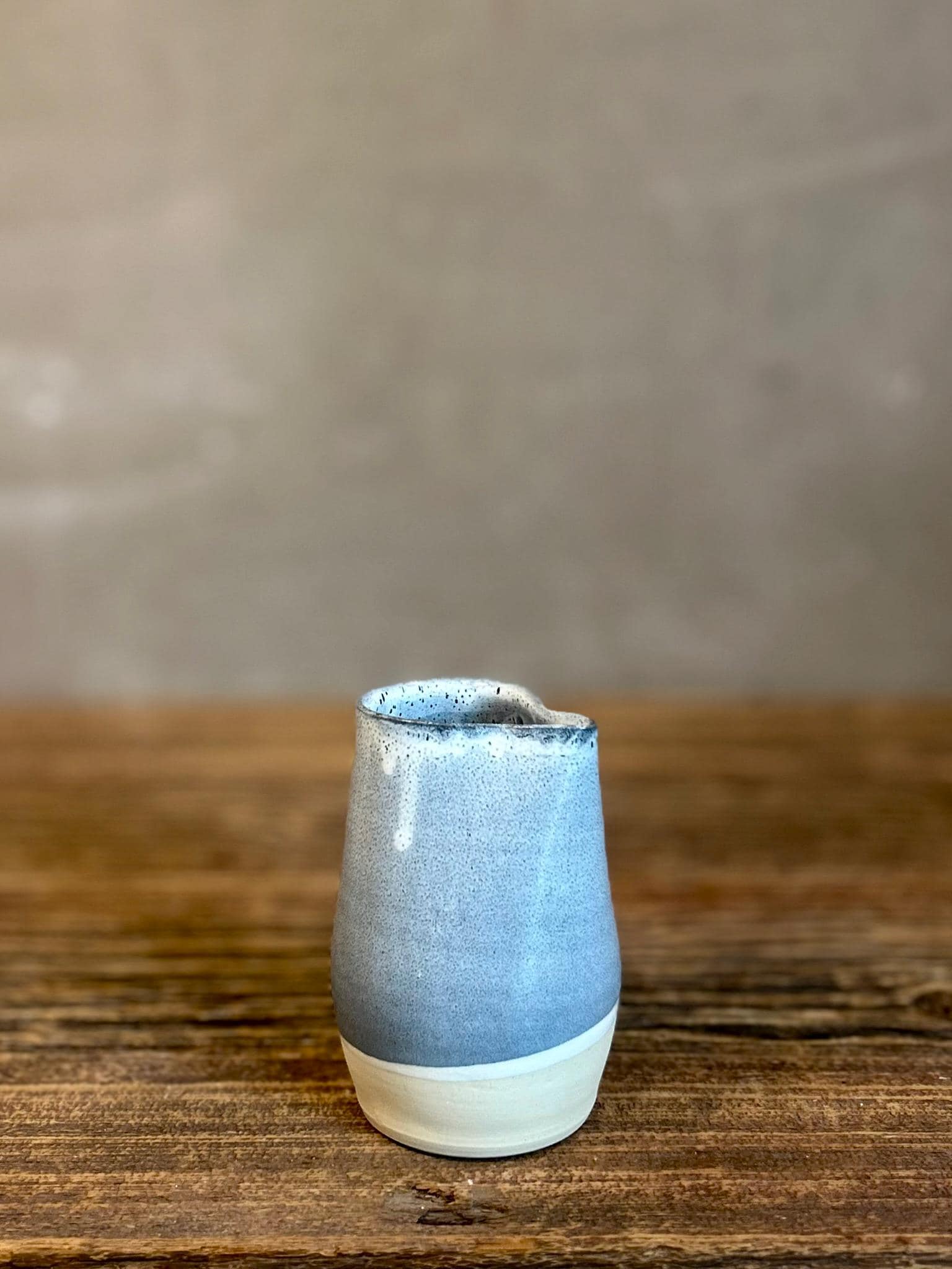 Handmade Ceramic Creamer Pitcher | Linen Gray Artisan Stoneware Milk & Syrup Pitcher | Modern Pottery Creamer | Coffee Bar Decor