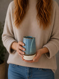 Handmade Ceramic Creamer Pitcher | Riverdrift Artisan Stoneware Milk & Syrup Pitcher | Modern Pottery Creamer | Coffee Bar Decor