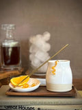 Handmade Ceramic Tumbler | White Dove Bell Stoneware Drinking Glass | Pottery Whiskey Tumbler | Lemonade | Tea | Juice