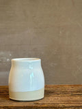 Handmade Ceramic Tumbler | White Dove Bell Stoneware Drinking Glass | Pottery Whiskey Tumbler | Lemonade | Tea | Juice