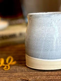 Handmade Ceramic Tumbler | Linen Gray Bell Stoneware Drinking Glass | Pottery Whiskey Tumbler | Lemonade | Tea | Juice