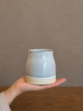 Handmade Ceramic Tumbler | Linen Gray Bell Stoneware Drinking Glass | Pottery Whiskey Tumbler | Lemonade | Tea | Juice