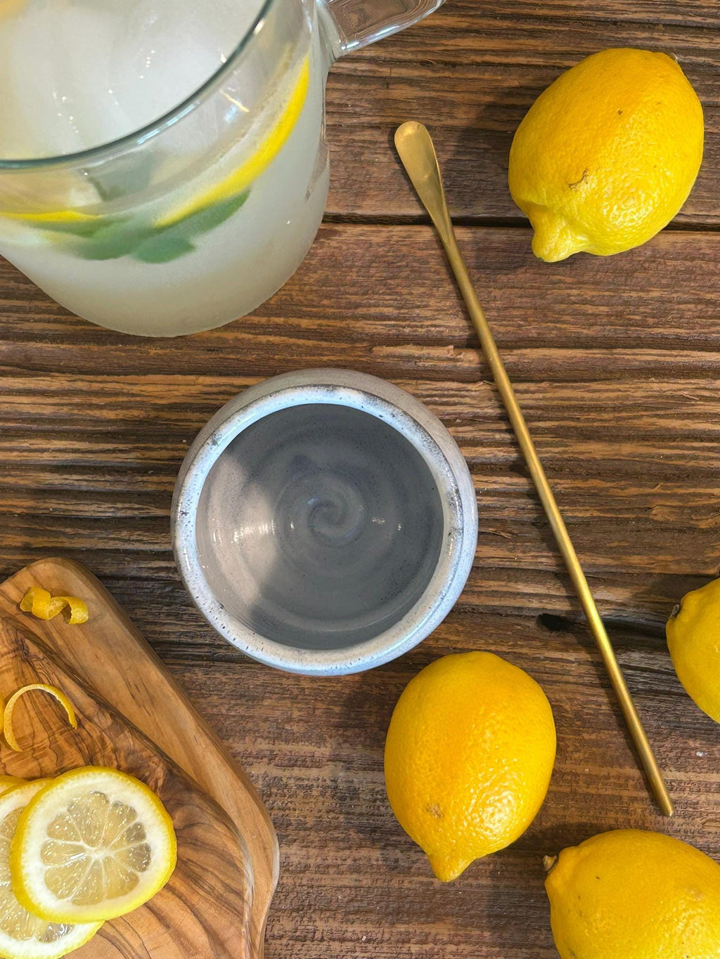 Handmade Ceramic Tumbler | Linen Gray Bell Stoneware Drinking Glass | Pottery Whiskey Tumbler | Lemonade | Tea | Juice