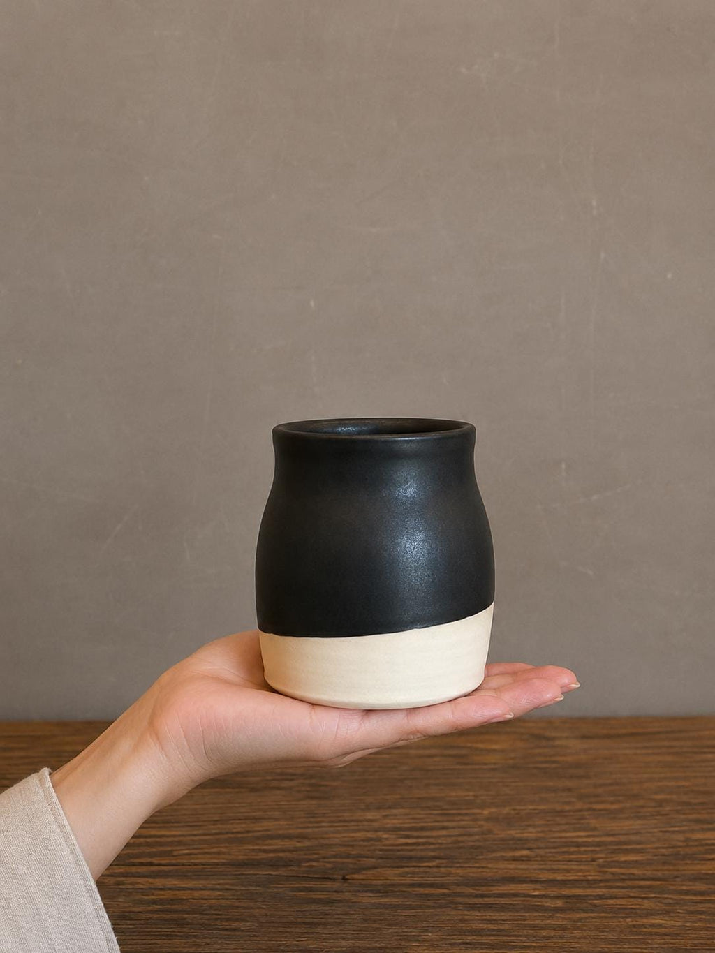 Handmade Ceramic Tumbler | Blackstone Bell Stoneware Drinking Glass | Pottery Whiskey Tumbler | Tea | Lemonade | Juice