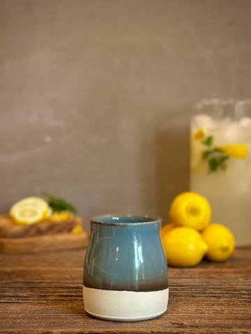 Handmade Ceramic Tumbler | Riverdrift Bell Stoneware Drinking Glass | Pottery Whiskey Tumbler | Tea | Lemonade | Juice