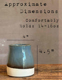 Handmade Ceramic Tumbler | Riverdrift Bell Stoneware Drinking Glass | Pottery Whiskey Tumbler | Tea | Lemonade | Juice
