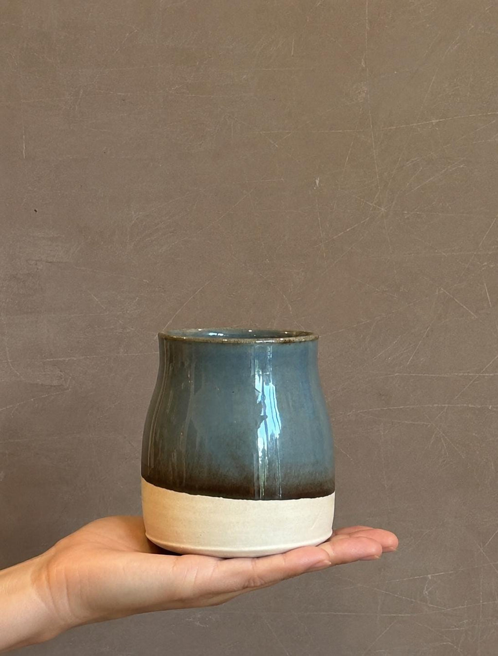 Handmade Ceramic Tumbler | Riverdrift Bell Stoneware Drinking Glass | Pottery Whiskey Tumbler | Tea | Lemonade | Juice