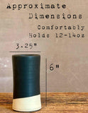 Handmade Ceramic Tumbler | Blackstone Tall Stoneware Drinking Glass | Artisan Pottery Cup | Tea | Lemonade | Juice | Bath