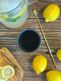 Handmade Ceramic Tumbler | Blackstone Tall Stoneware Drinking Glass | Artisan Pottery Cup | Tea | Lemonade | Juice | Bath
