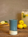 Handmade Ceramic Tumbler | Riverdrift Tall Stoneware Drinking Glass | Artisan Pottery Cup | Lemonade | Tea | Juice | Bath