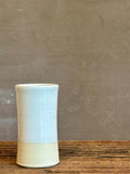 Handmade Ceramic Tumbler | White Dove Tall Stoneware Drinking Glass | Artisan Pottery Cup