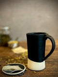 Handmade Stoneware Tall Mug | Blackstone | Rustic Ceramic Coffee Cup | Wheel Thrown | Artisan Coffee Mug
