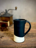 Handmade Stoneware Tall Mug | Blackstone | Rustic Ceramic Coffee Cup | Wheel Thrown | Artisan Coffee Mug