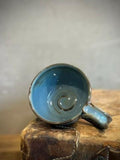 Handmade Stoneware Cappuccino Cup | Wheel-Thrown Riverdrift Ceramic Mug | Artisan Pottery | Rustic Coffee Cup | 10–12 oz