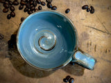Handmade Stoneware Cappuccino Cup | Wheel-Thrown Riverdrift Ceramic Mug | Artisan Pottery | Rustic Coffee Cup | 10–12 oz