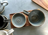 Handmade Stoneware Cappuccino Cup | Wheel-Thrown Riverdrift Ceramic Mug | Artisan Pottery | Rustic Coffee Cup | 10–12 oz