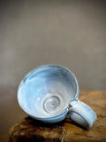 Handmade Stoneware Cappuccino Cup | Wheel-Thrown Linen Gray Ceramic Mug | Artisan Pottery | Rustic Coffee Cup | 10–12 oz