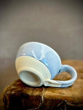 Handmade Stoneware Cappuccino Cup | Wheel-Thrown Linen Gray Ceramic Mug | Artisan Pottery | Rustic Coffee Cup | 10–12 oz