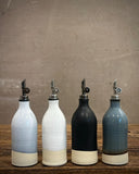 Handmade Ceramic Classic Olive Oil Dispenser | Riverdrift Stoneware Oil Pourer Bottle | Kitchen Counter Decor | Vinegar Cruet