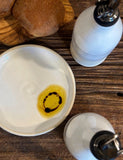 Handmade Ceramic Willow Olive Oil Dispenser | White Dove Stoneware Oil Pourer Bottle | Kitchen Counter Decor | Vinegar Cruet