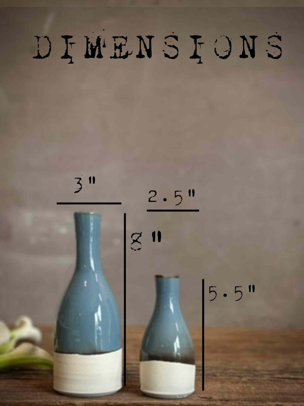 Riverdrift Bud Vase | Handmade Ceramic | Wheel-Thrown Stoneware Flower Vase |5" Mini Pottery Vase| Minimalist Farmhouse Blue Decor