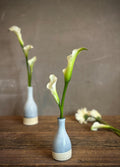Linen Gray Bud Vase | Handmade Ceramic Vase | Wheel-Thrown Stoneware Flower Vase | 5 inch Mini Pottery Vase | Modern Farmhouse