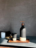 Handmade Ceramic Classic Soap Dispenser | Blackstone Stoneware Soap Pump | Refillable Bathroom & Kitchen Pump | Modern Farmhouse Decor