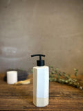 Handmade Ceramic Soap Dispenser | Faceted Stoneware Soap Pump | White Dove Refillable Soap Dispenser | Kitchen & Bathroom Decor