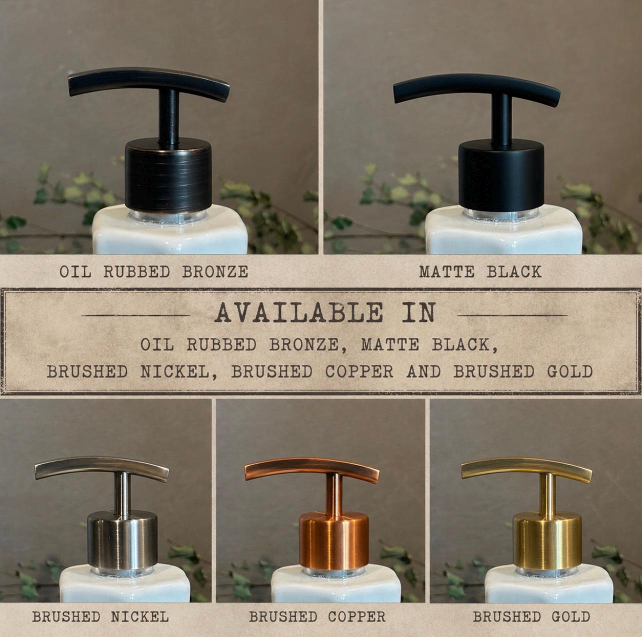 Handmade Ceramic Classic Soap Dispenser | Linen Gray Stoneware Soap Pump | Refillable Bathroom & Kitchen Pump | Modern Farmhouse Decor