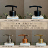 Handmade Ceramic Classic Soap Dispenser | Linen Gray Stoneware Soap Pump | Refillable Bathroom & Kitchen Pump | Modern Farmhouse Decor