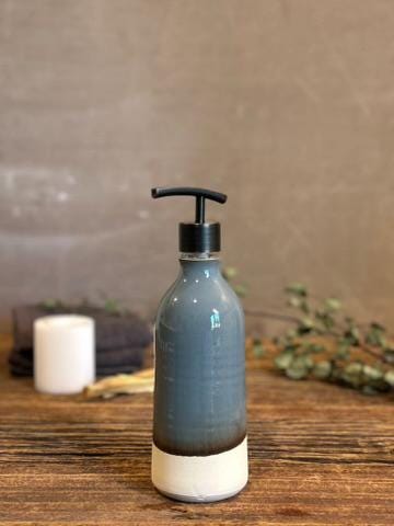 Handmade Ceramic Classic Soap Dispenser | Riverdrift Stoneware Soap Pump | Refillable Bathroom & Kitchen Pump | Modern Farmhouse Decor
