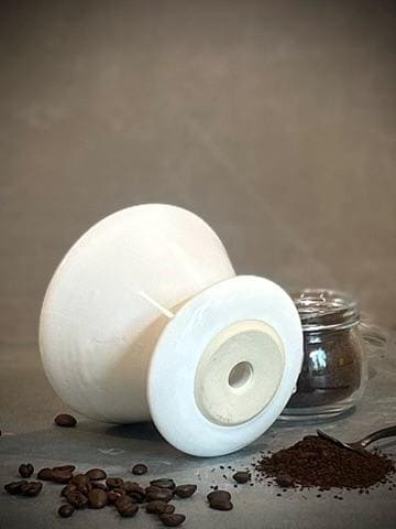Handmade Stoneware Pour Over & Coffee Mug SET | White Dove Bell Ceramic Mug Coffee Dripper SET | Wheel Thrown Pottery