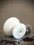 Handmade Ceramic Pour Over Coffee Dripper | Stoneware Coffee Brewer | Reusable Manual Coffee Maker | White Dove