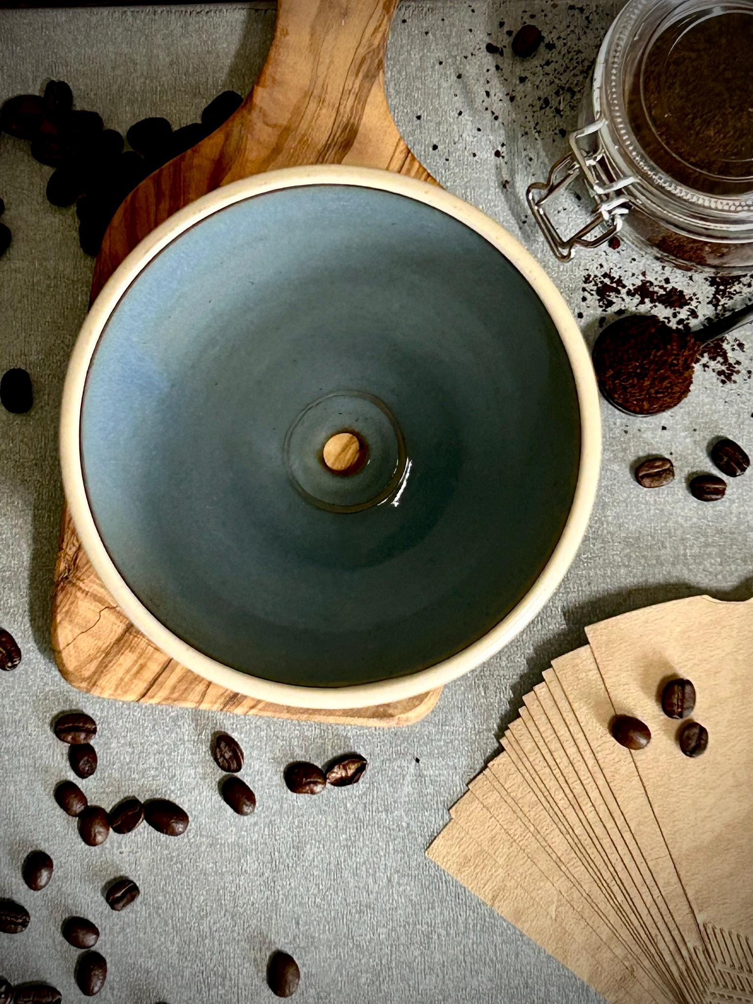 Handmade Ceramic Pour Over Coffee Dripper | Stoneware Coffee Brewer | Reusable Manual Coffee Maker | Riverdrift