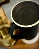 Handmade Ceramic Tall Mug with Multi-Use Lid SET | Blackstone | Pottery Coffee Cup | Wheel Thrown