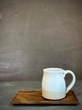 Handmade Ceramic Bell Mug with Multi-Use Lid Set | White Dove | Pottery Coffee Cup | Wheel Thrown