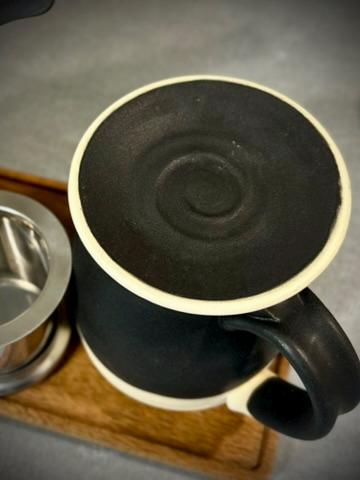 Handmade Ceramic Bell Mug with Multi-Use Lid Set | Blackstone | Pottery Coffee Cup | Wheel Thrown