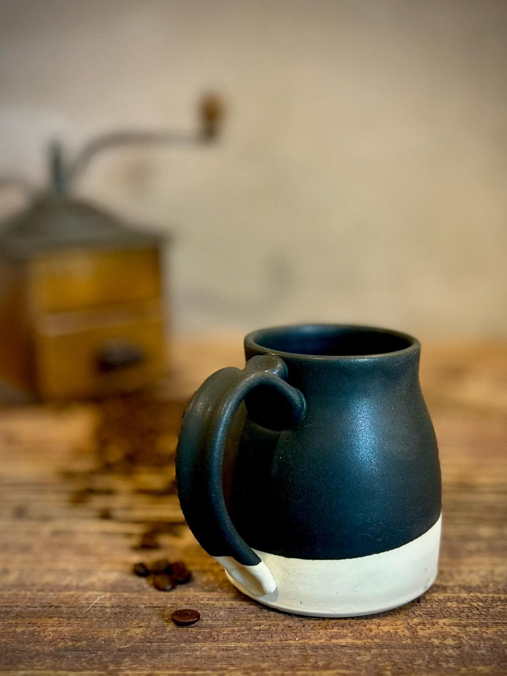 Handmade Ceramic Bell Mug with Multi-Use Lid Set | Blackstone | Pottery Coffee Cup | Wheel Thrown