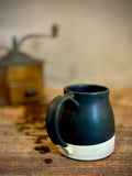 Handmade Ceramic Bell Mug with Multi-Use Lid Set | Blackstone | Pottery Coffee Cup | Wheel Thrown